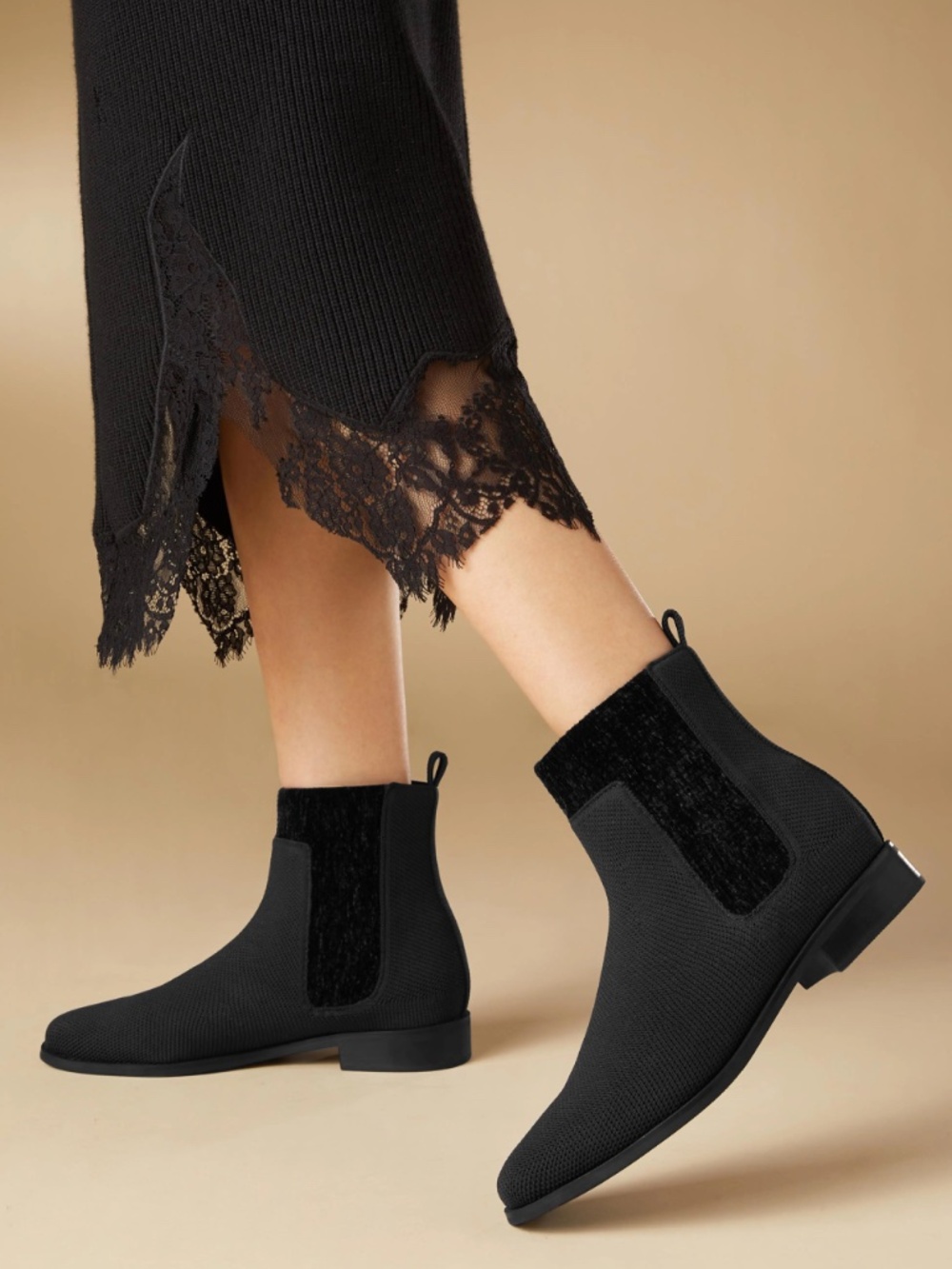 VIVAIA Riley Pro Water-Repellent Knit Ankle Boots